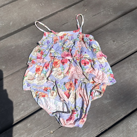 Posh Peanut Bellamy print tiered bubble romper 6-12 months - Picture 5 of 5